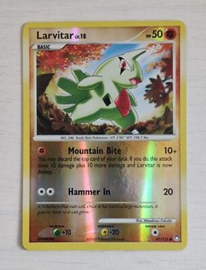 Larvitar 87/123 - Reverse Holo - Mysterious Treasures Pokemon Card - Near Mint