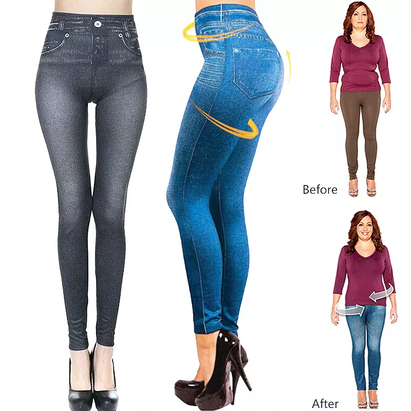 Jeggings Denim Compression Leggings Women Skinny Jeans Stretch