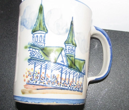 *Louisville Stoneware 117th Kentucky Derby Churchill Downs Hand Painted  MUG