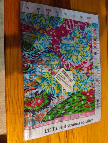 Adult Beginner Afternoon Nap grey cat cross stitch kit - Picture 3 of 3