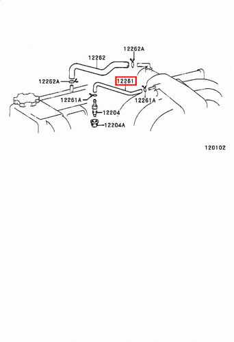 Genuine Toyota LandCruiser 105 Series FZJ 1FZ 4.5 Petrol PCV Valve Breather Hose - Picture 4 of 5