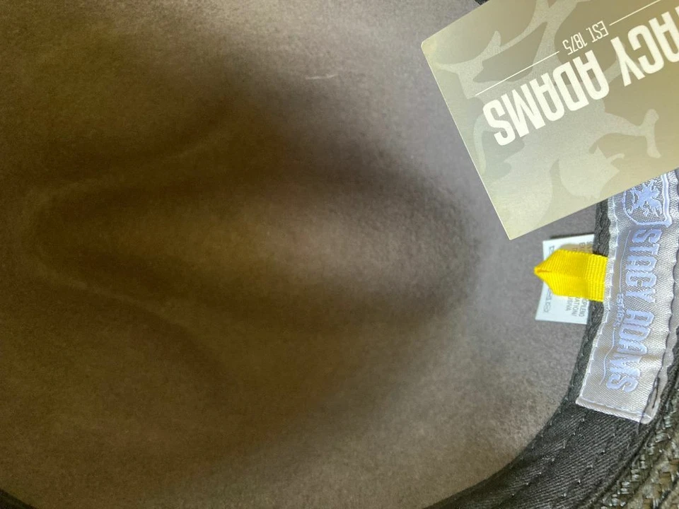 STACY ADAMS SALE * MEN GREY PORK PIE HAT * M * NEW FEDORA DRESS WOOL ROCKER PIMP - Image 4 of 4