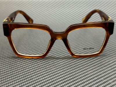 MIU MIU MU 04UV 11Q1O1 Striped Tobacco Women's 52 mm