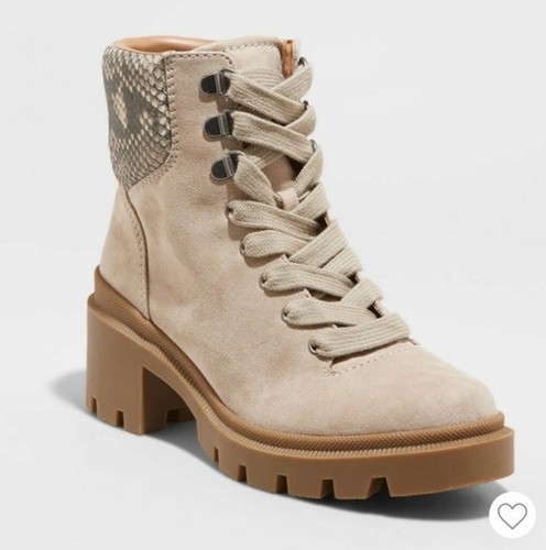 Women's Callie Snake Print Lace Up Lug 