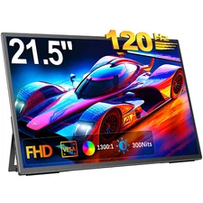 21.5" 120Hz Portable Monitor 1920x1080 USB-C HDMI for Gaming and Entertainment