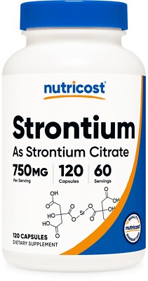 Nutricost Strontium Capsules 750mg, 120 Capsules