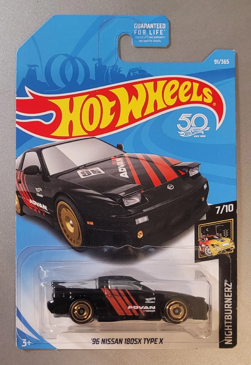 2018 Hot Wheels 50th Nightburnerz 7 10 96 NISSAN 180SX Type X