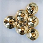 12 VINTAGE BRASS AND CERAMIC ELECTRIC SWITCH BUTTON STAR DESIGN 1 WAY HOME DECOR