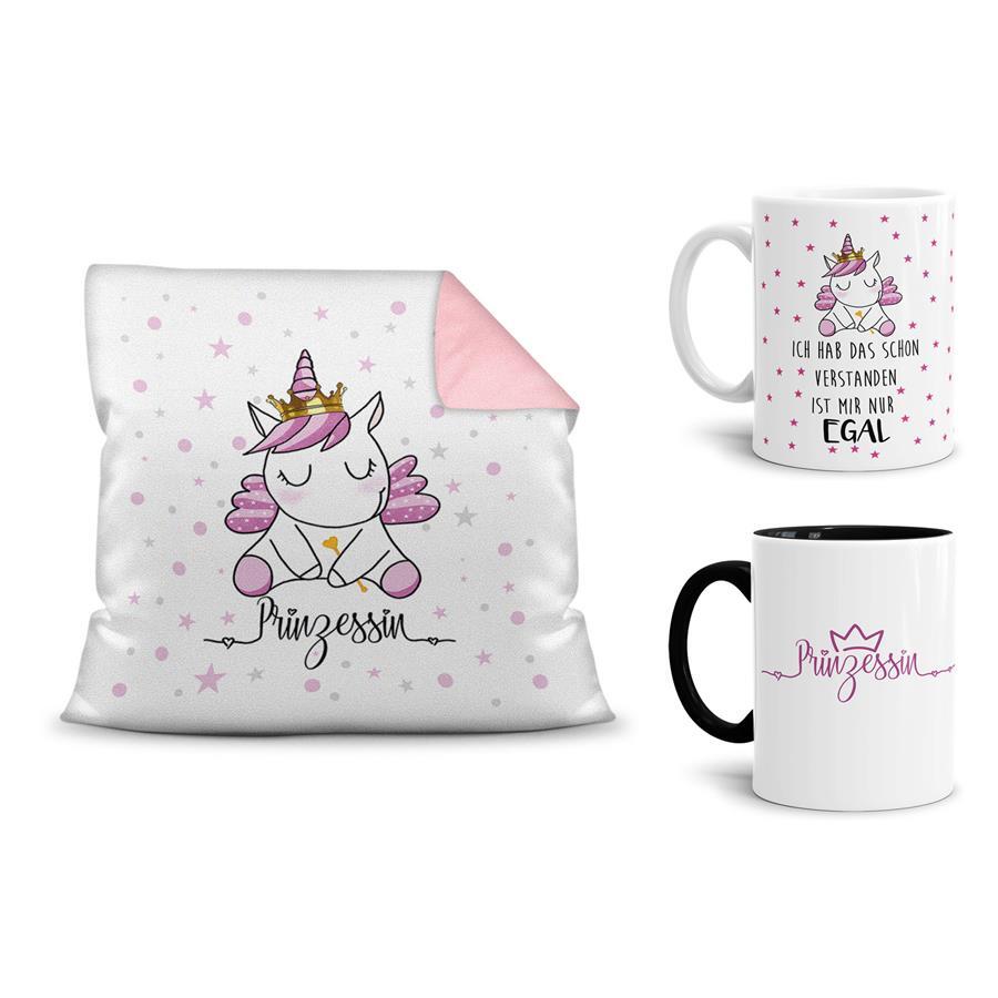 Tasse Einhorn Prinzessin -verschiedene Sprüche- | Rosa | Stern | Regenbogen