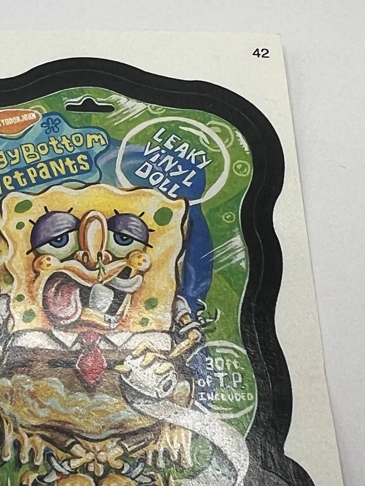 Tarjeta adhesiva Topps Wacky Packages SoggyBottom WetPants 2005 serie 42 2 Foto 2 de 4