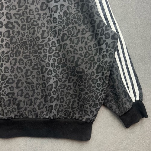 Adidas Originals Sweatshirt Women UK 10 S Leopard Animal AOP Trefoil Oversized - Picture 9 of 12