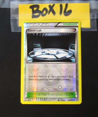 silent lab pokemon card Silent Lab 140/160 Primal Clash Reverse Holo Pokemon Card-NM