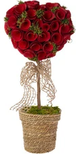 Boston International - Hearts For You Topiary In Basket - GTC24009