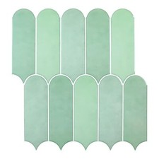 Green Peel and Stick Backsplash Tile, Self Adhesive Peel and Stick Backsplash...