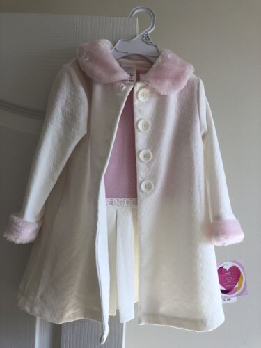NWT YOUNGLAND BABY 2 PIECE PINK & CREAM DRESS & JACKET 24M TODDLER GIRLS - Picture 3 of 12