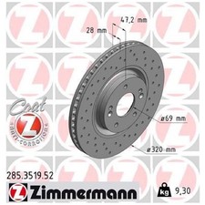 2x Bremsscheibe vorne für KIA CEE-D JD Optima JF | 938975