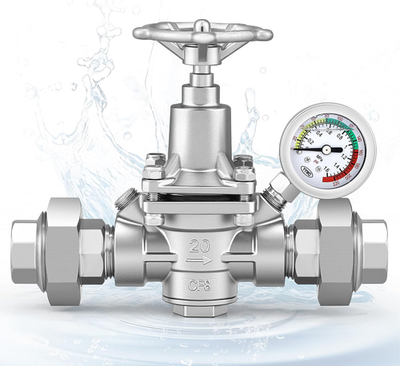 #ad Water Pressure Reducing Valve 3 4 NPT Female Union Stainless Steel Pressure Ga $173.79