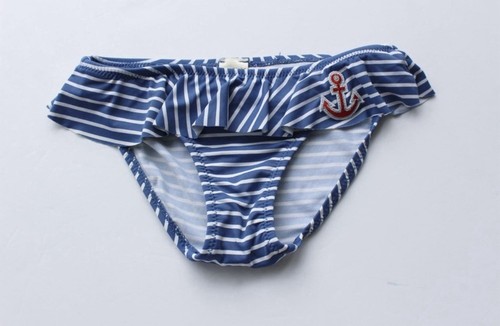 Zara Anchor Patch Striped Bikini Bottom Size 6/7 - Picture 4 of 8