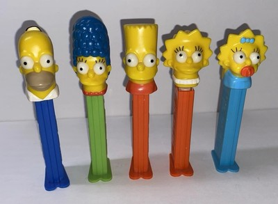 #ad Lot of 5 Pez Dispensers The Simpsons Homer Marge Bart Lisa Maggie $6.00