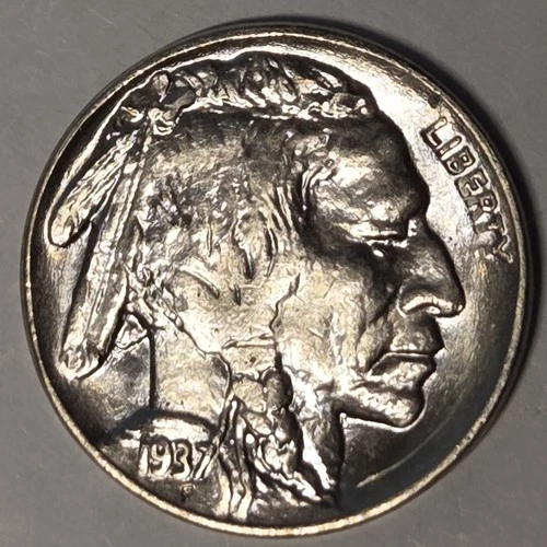 1937-P Buffalo Nickel 5c Brilliantly Uncirculated - Real Nice Coin Here!