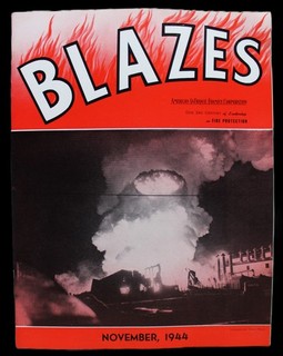 BLAZES MAGAZINE NOVEMBER 1944 AMERICAN LA FRANCE FOAMLITE CO. FIREFIGHTING NEWS