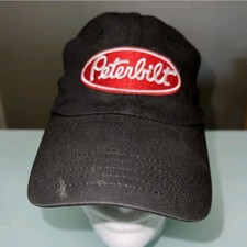 Peterbilt Trucks Black Red Oval Logo Trucker ...