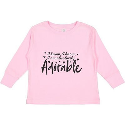 Inktastic I Know I Know I Am Absolutely Adorable Toddler Long Sleeve T-Shirt Boy