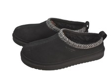 Koolaburra By UGG W Burree Shoes Womens Size 10 Black Suede Faux Fur Slippers