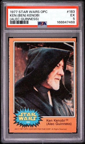 1977 OPC Star Wars #183 Ben Kenobi (Alec Guinness) — PSA 5