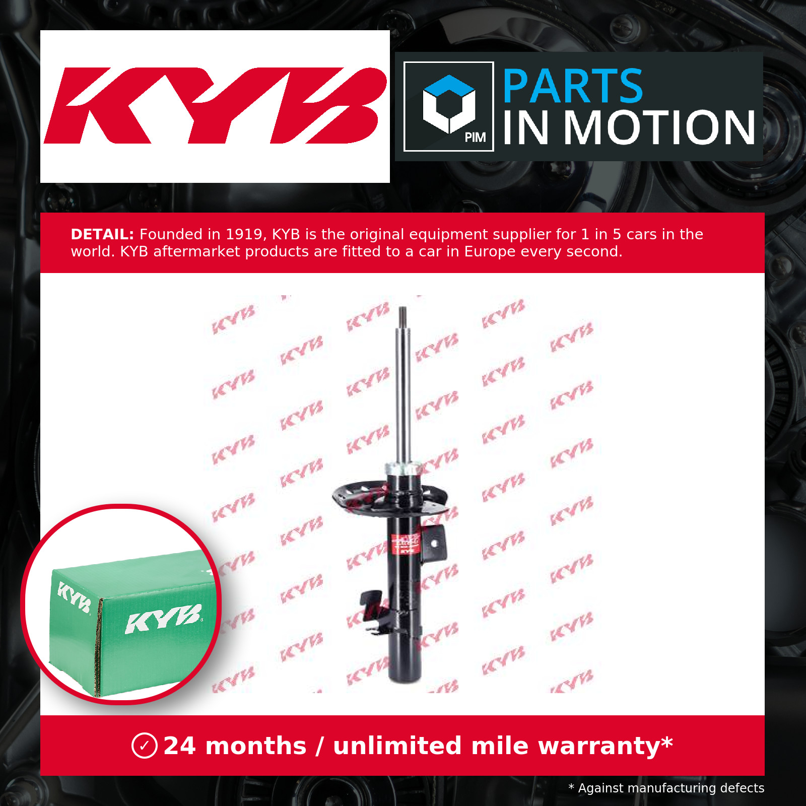 Shock Absorber (Single Handed) Front Right 339718 KYB 1459710 1459724 1459726