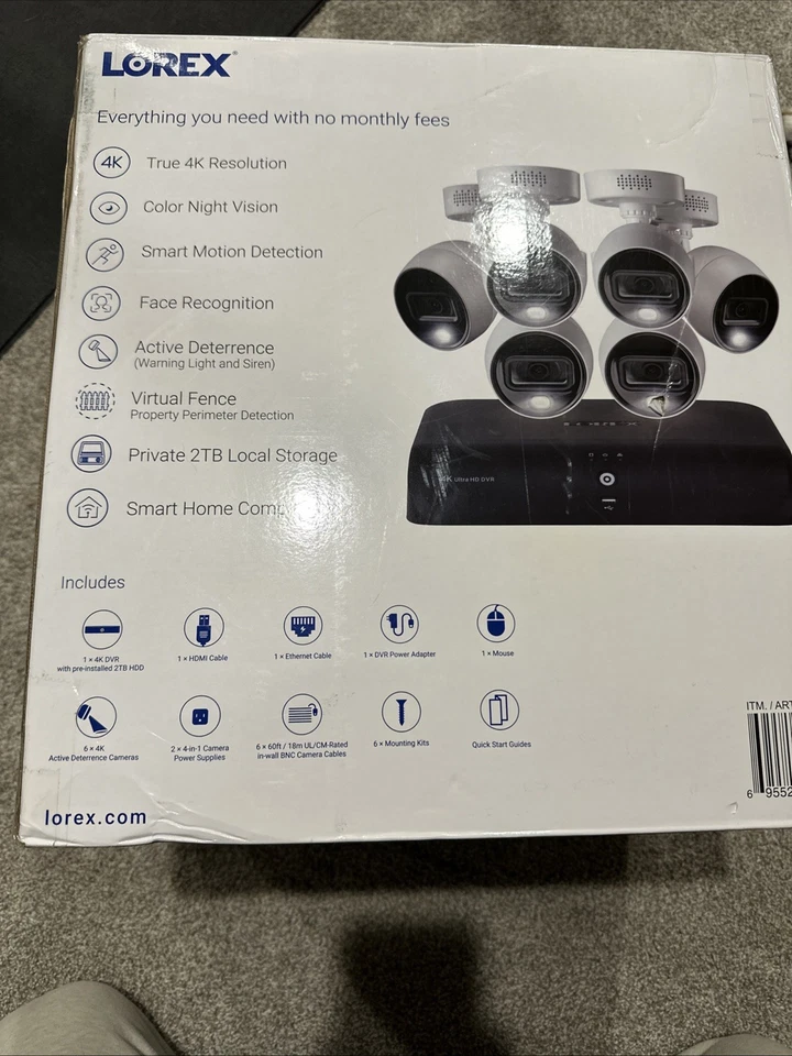 Sistema de seguridad Lorex 4K Ultra DVR de 8 canales con 6 cámaras bala C883DA 4K Foto 3 de 4