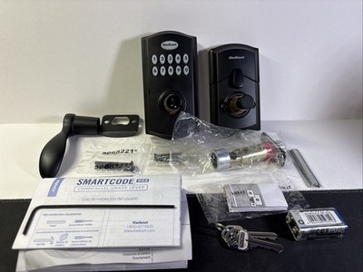 Kwikset SmartCode 955 99550-004 Keyless Entry Motorized Deadbolt Matte Black 