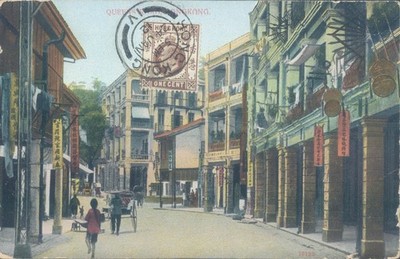 HONG KONG Queen's Road 1910s color PC