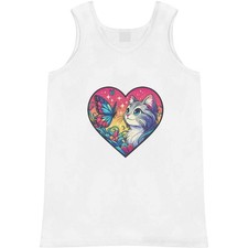 'Anime Cat With Butterfly' Adult Vest / Tank Top AV050863