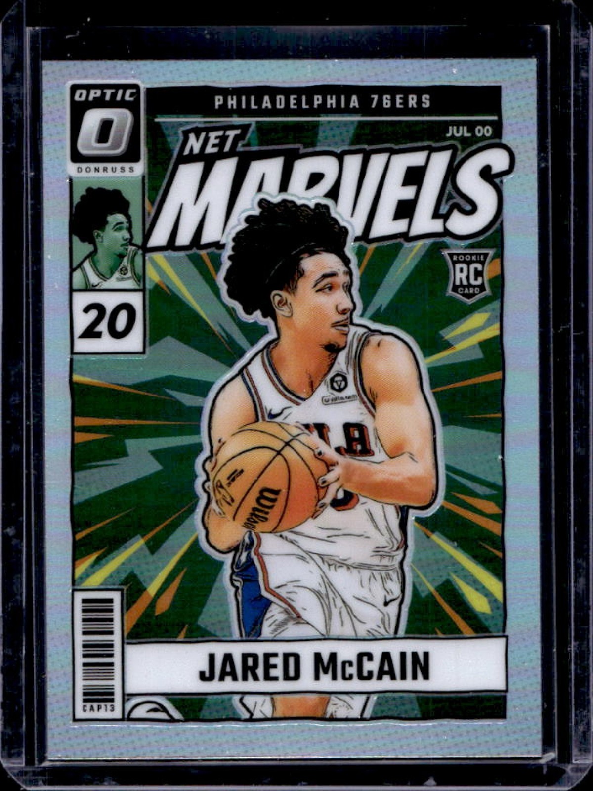 2024-25 Donruss Optic Jared McCain Net Marvels RC Holo #23 76ers