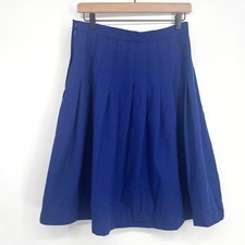 Talbot's Vintage 90s 100 Wool Royal Blue Pleated Skirt Size 12P