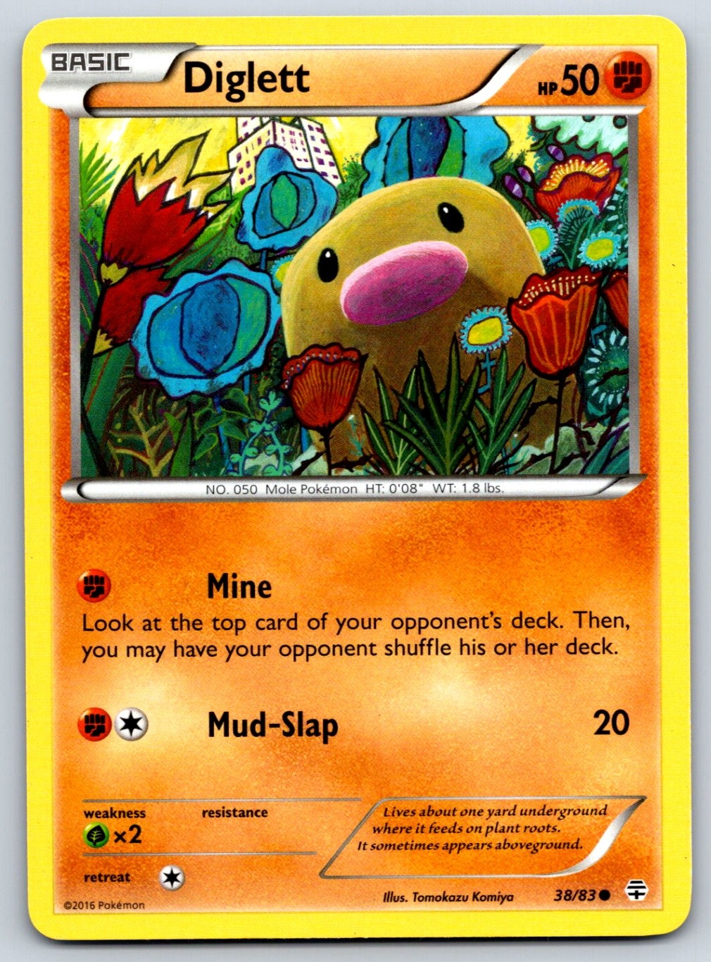 Diglett - Generations 38/83 Pokemon Card NM