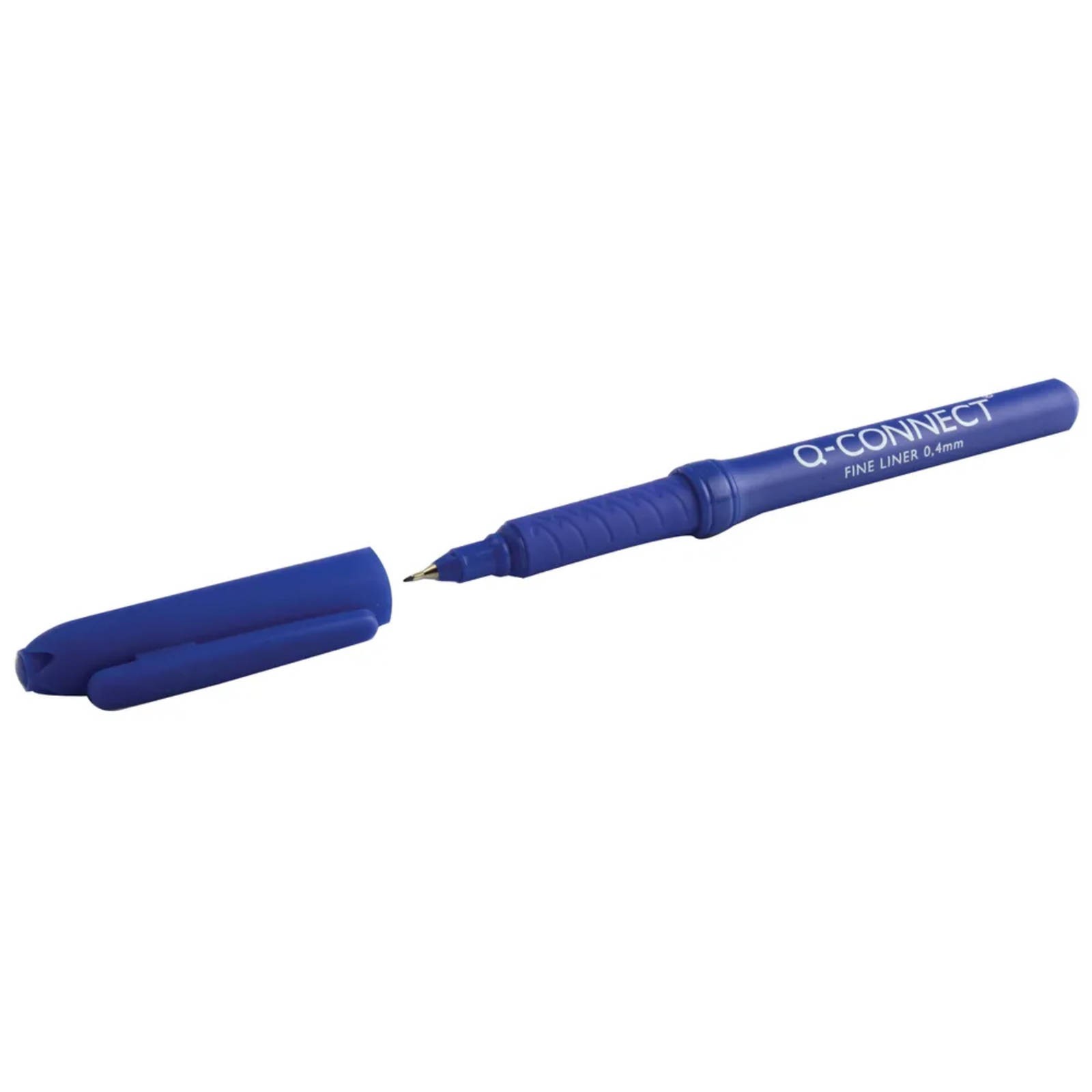 Q-Connect Blue 0.4mm Fineliner Pen (Pack of 10) KF25008 - Image 2