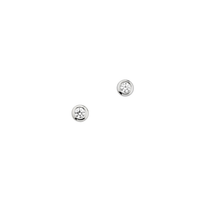 Cem Ohrstecker Zirkonia Rhodiniert 2,0 Mm Kelchfassung 925-/ Silber