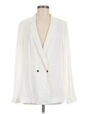 Topshop Women Ivory Blazer 8