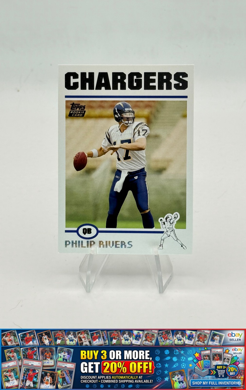 2004 Topps Philip Rivers Rookie #375 San Diego Chargers RC Free Shipping!