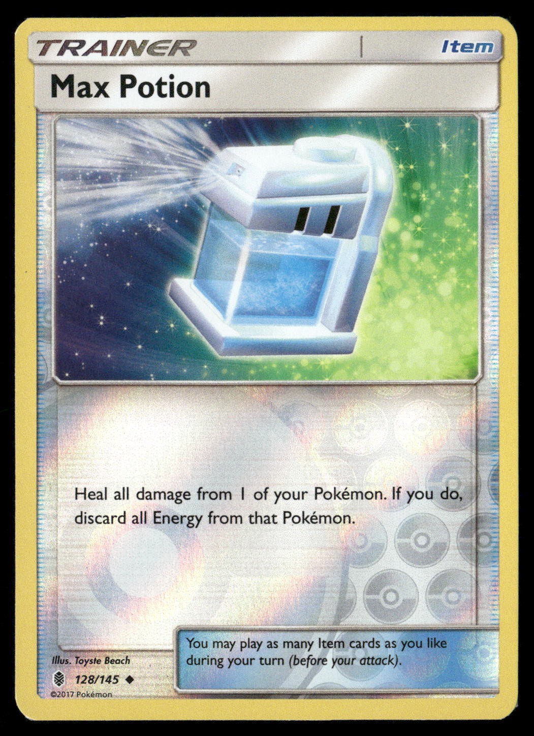 Max Potion 128/145 Guardians Rising Pokemon Reverse Holo NM/M