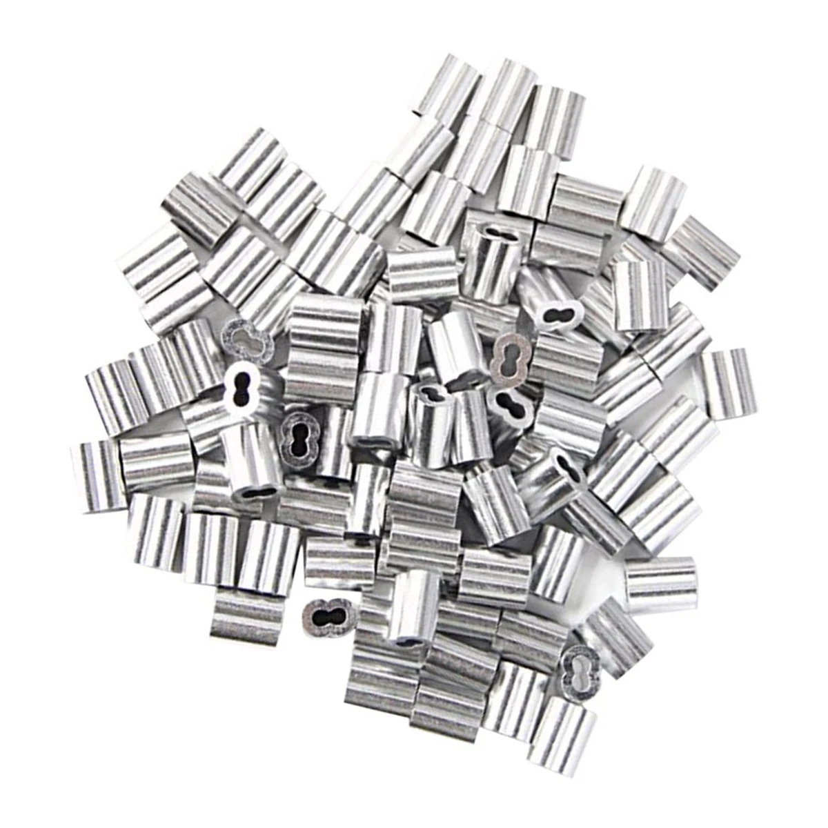240X Aluminum Crimping Loop Sleeve for 2mm Diameter Wire Rope and Cable I9Q2