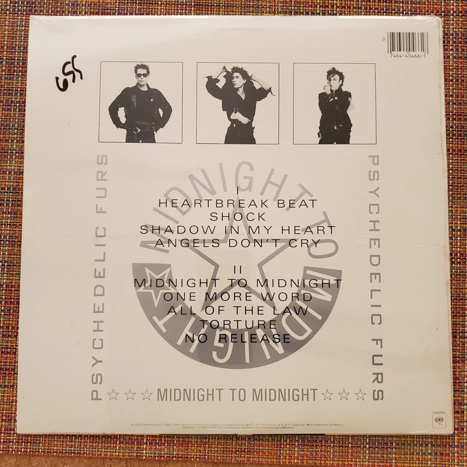 PSYCHEDELIC FURS - Midnight To Midnight / NEW WAVE ROCK SEALED LP HYPE STICKER - Image 2 of 2