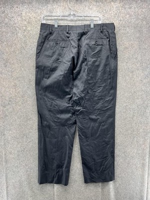 パンツ armani collezioni slacks Armani Collezioni Pants Mens 34 Black Dress Classic Straight Leg