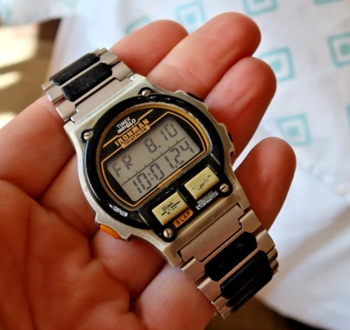 RARE Vintage Men's Timex Ironman Digital Watch Wristwatch Triathlon #746 Chrono