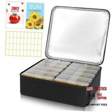 Seed Storage Organizer Box with Insulated Bag That Holds 80-200 Seed 38 Slots
