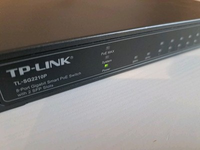 TP-Link TL-SG2210P 8-Port Gigabit PoE L2 Managed Switch 2xSFP,802.3af, refurbed