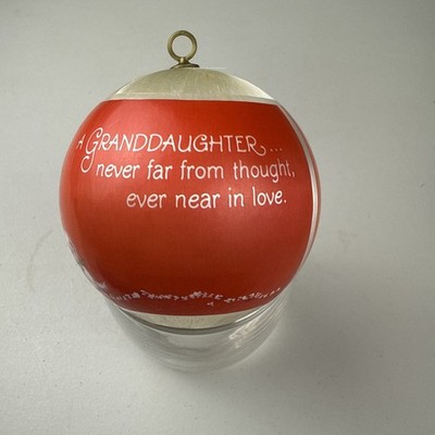 Granddaughter Never Far From Thought Ever Love Christmas Ball Ornament Hallmark