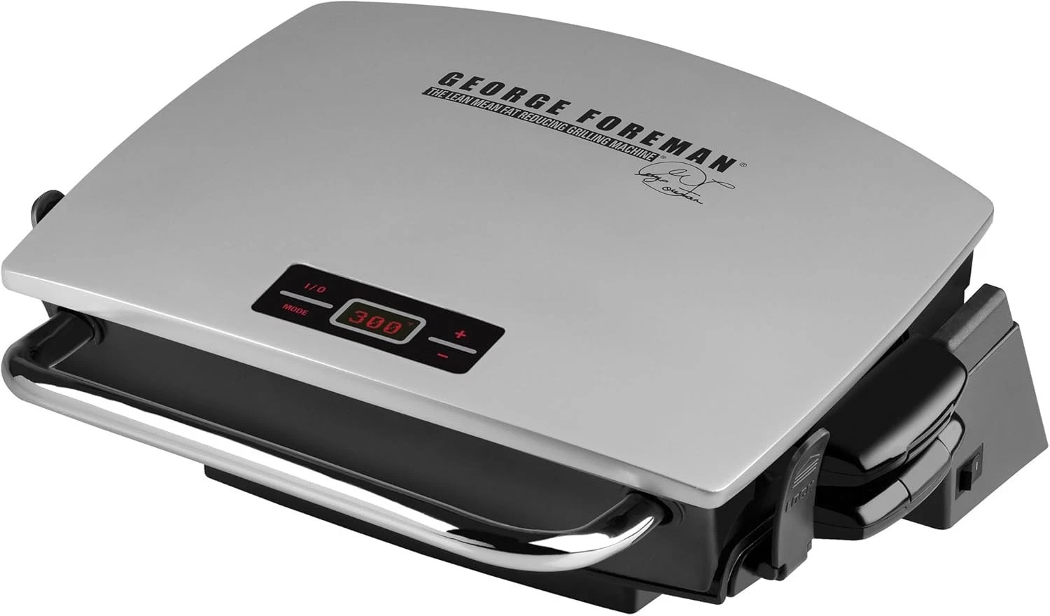 George Foreman GR0072P G-Broil Electric Nonstick Countertop Grill Silver